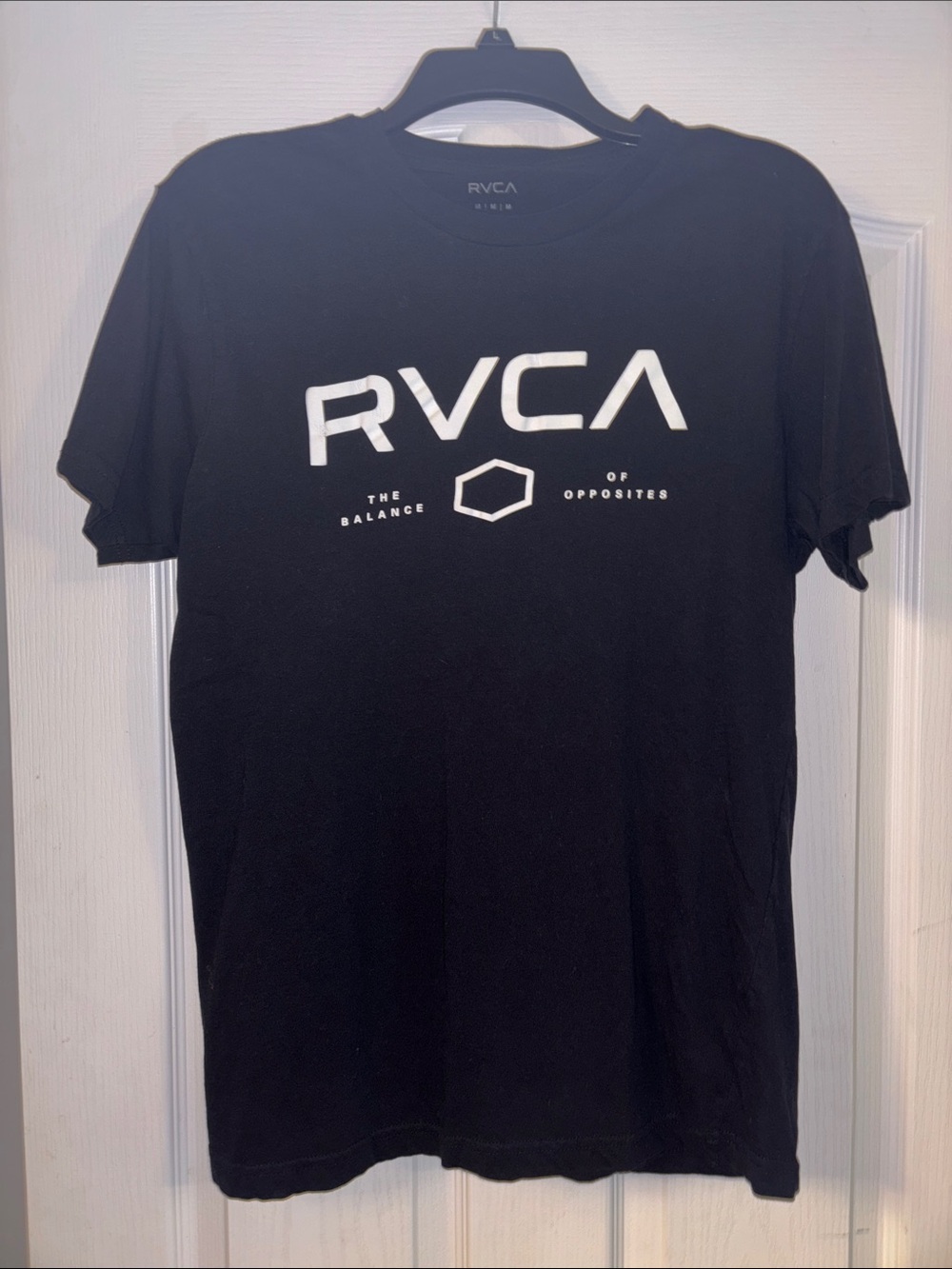 RVCA Black Graphic Logo Short-Sleeve Tee